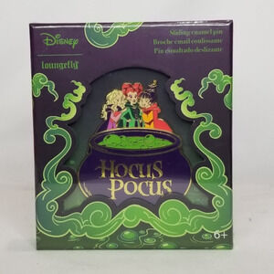 Loungefly Disney Hocus Pocus Cauldron 3 Inch Sliding Pin Limited Edition NWT
